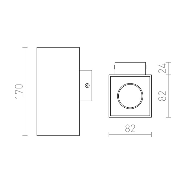 AGATE LED  zidna metalna svjetiljka 230V 2x GU10