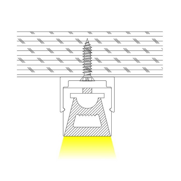 Aluminijski nosači za silikonski savitljivi profil nadgradni/ugradni/podni za LED traku 20x20 mm IP67