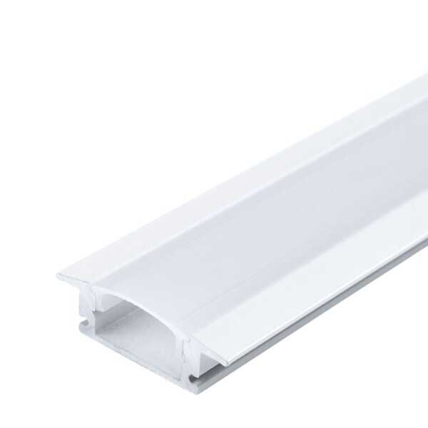 Aluminijski profil bijeli za LED traku ugradbeni 2m 12.1x7x17.6 mm