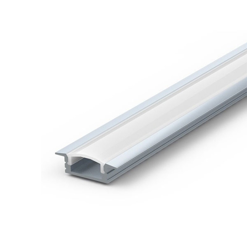 Aluminijski profil ugradbeni opalno bijeli difuzor 1 metar 15 x 6 mm 