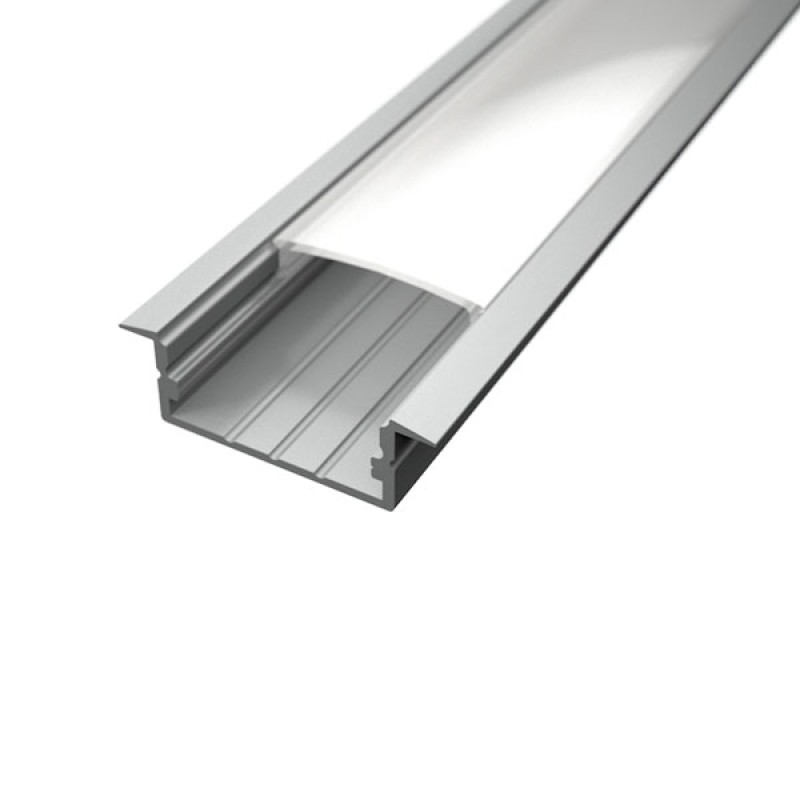 Aluminijski profil ugradbeni opalno bijeli difuzor 2 metra 10mm x 23,5mm
