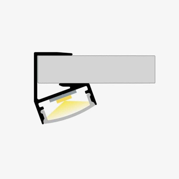 Aluminijski profil za LED trake ugradnja na police 20.6 x 17.9 x 11