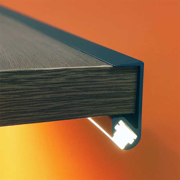 Aluminijski profil za LED trake ugradnja na police 20.6 x 17.9 x 11