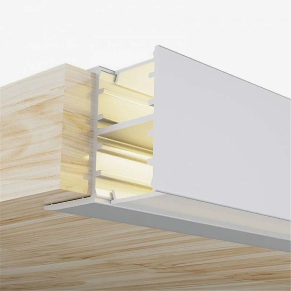 Aluminijski profil za LED trake ugradnja na police obostrano osvjetljenje 20.0 x 29.0x 2000 mm
