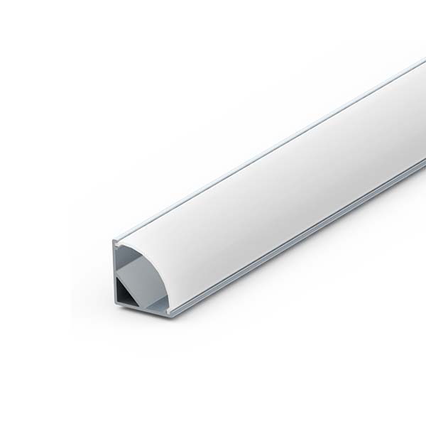 Kutni aluminijski profil za LED traku opalno bijeli difuzor 2 metra 16 x 16 mm