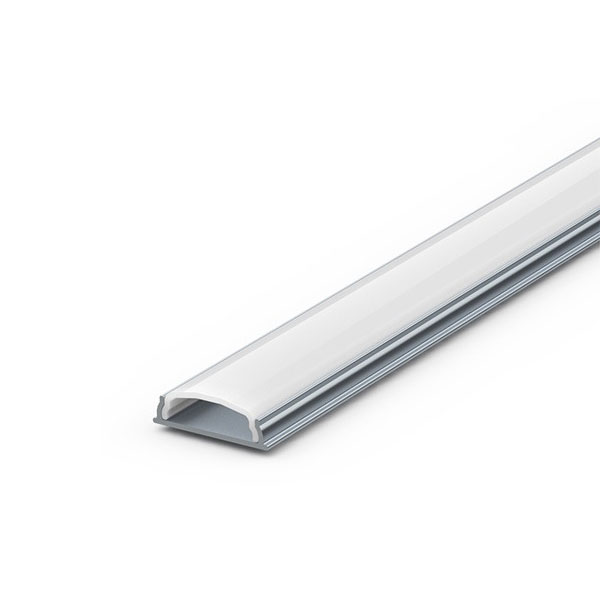 Savitljivi aluminijski profil za LED traku nadgradni opalno bijeli difuzor 2 metra 17.9x5.7 mm