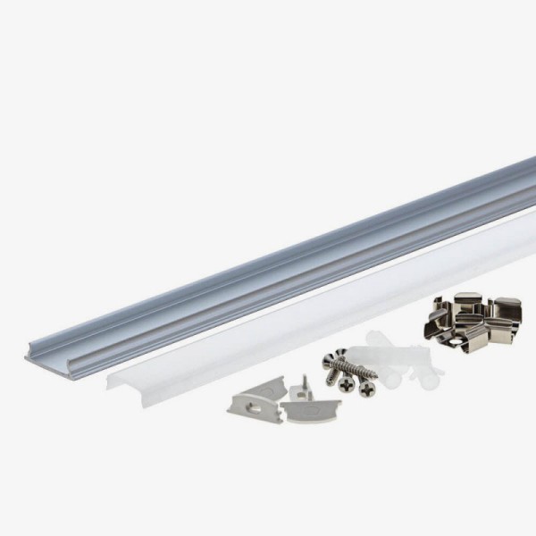 Aluminijski profil za LED traku nadgradni opalno bijeli difuzor 2 metra 18 mm x 13 mm x 6.00 mm