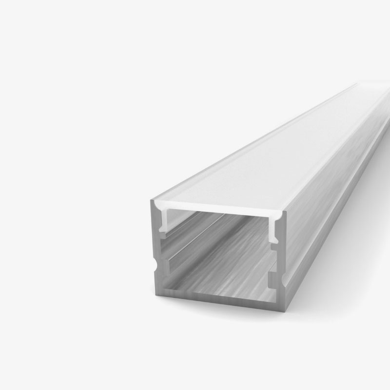 Aluminijski profil za LED traku nadgradni opalno bijeli difuzor 2 metra 19 x 15.5 x 13.00 mm