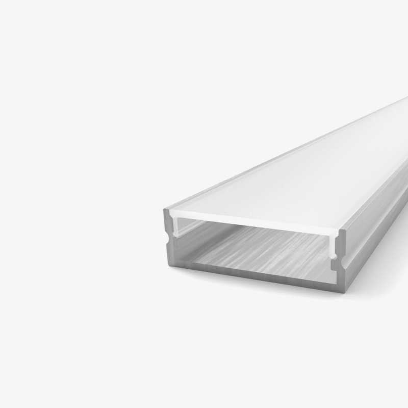 Aluminijski profil za LED traku nadgradni opalno bijeli difuzor 2 metra 30.00 x 25.00 x 10.00 mm