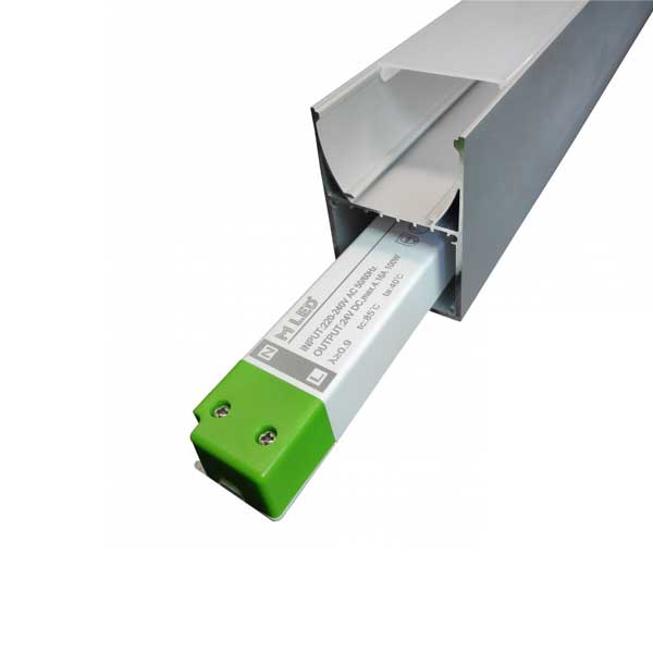 Aluminijski profil za LED traku nadgradni/ovjesni 2m 50x70 mm + ovjesni pribor