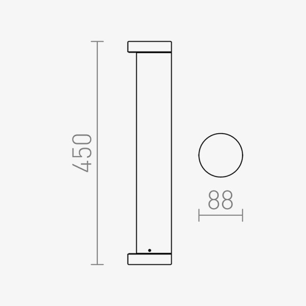 Antracit rasvjetni stup Sonet 45 cm IP54