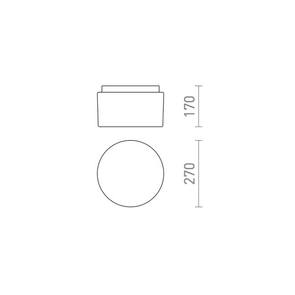Arana R LED svjetiljka opalno staklo/krom 230V LED E27 IP44