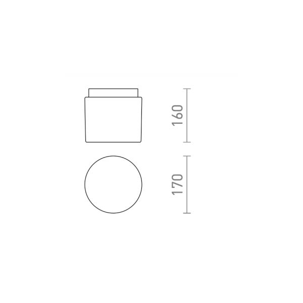 Arana R17 LED svjetiljka opalno staklo/krom 230V LED E27 IP44