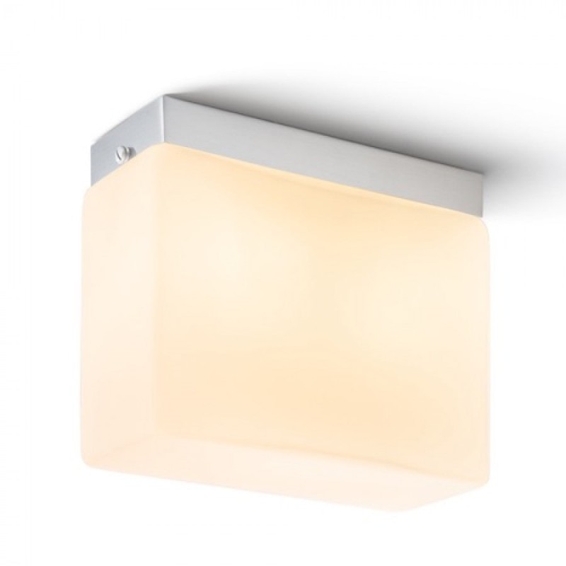 Arana SQ LED pravokutna svjetiljka opalno staklo/krom 230V LED E14 IP44