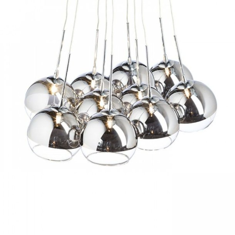 Astral LED visilica kromirano staklo/prozirno staklo 230V/12V G4 žarulja x10