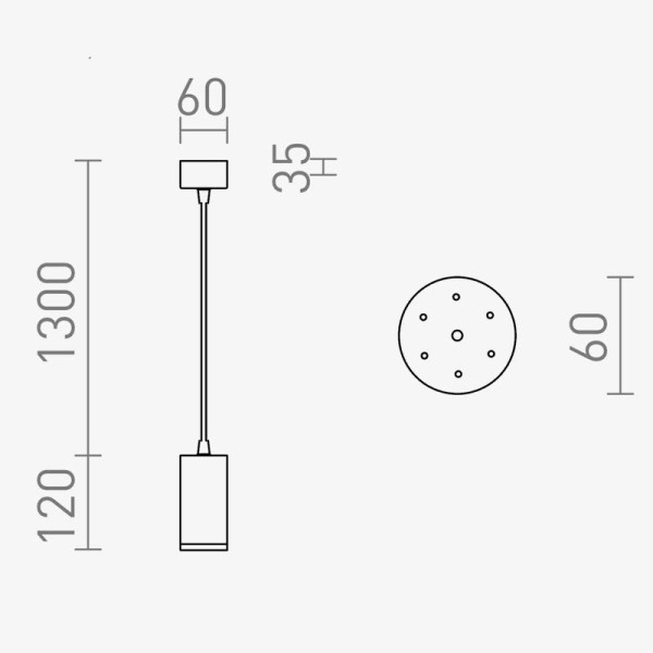 Belenos crna visilica LED GU10 Belenos crna visilica LED GU10