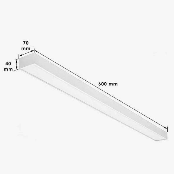 Bijela linerana ovjesna svjetiljka 12W 960 lm 600 mm 4000K Cynideco