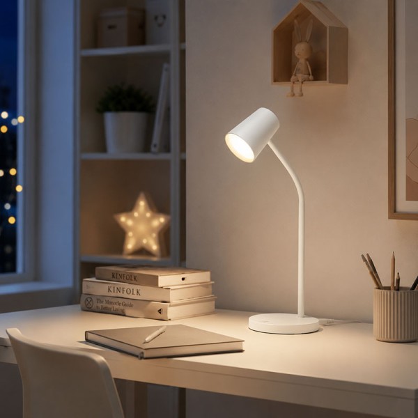 Bijela stolna dimabilna LED svjetiljka 4.5W Verina