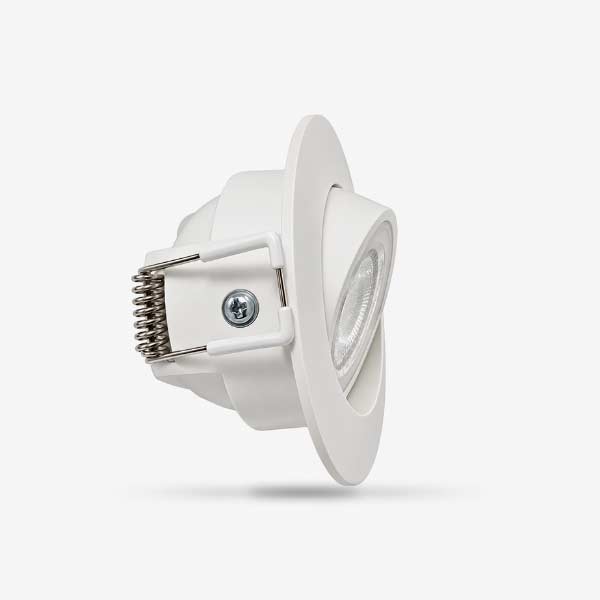 Bijela ugradbena LED svjetiljka 4W 480lm 3CCT dimabilna zakretna IP44