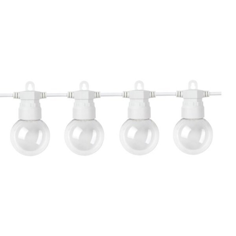 Bijeli lanac s integriranim LED žaruljama 10 kom 8 metara 3W 2700K IP65