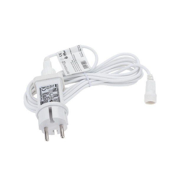 Bijeli lanac s integriranim LED žaruljama 20 žarulja 13 metara IP65 6W 2700K