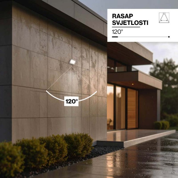 Bijeli LED reflektor 10W 900 lm AC 180-265V 120° IP65
