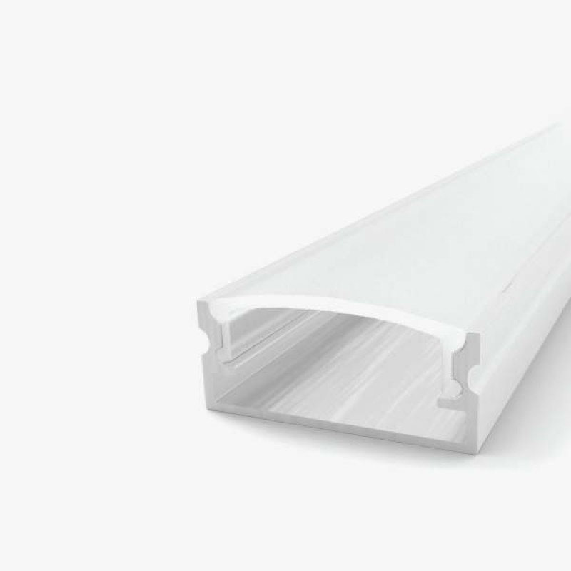 Bijeli nadgradni aluminijski profil opalno bijeli difuzor 17.2 x 7.0 mm