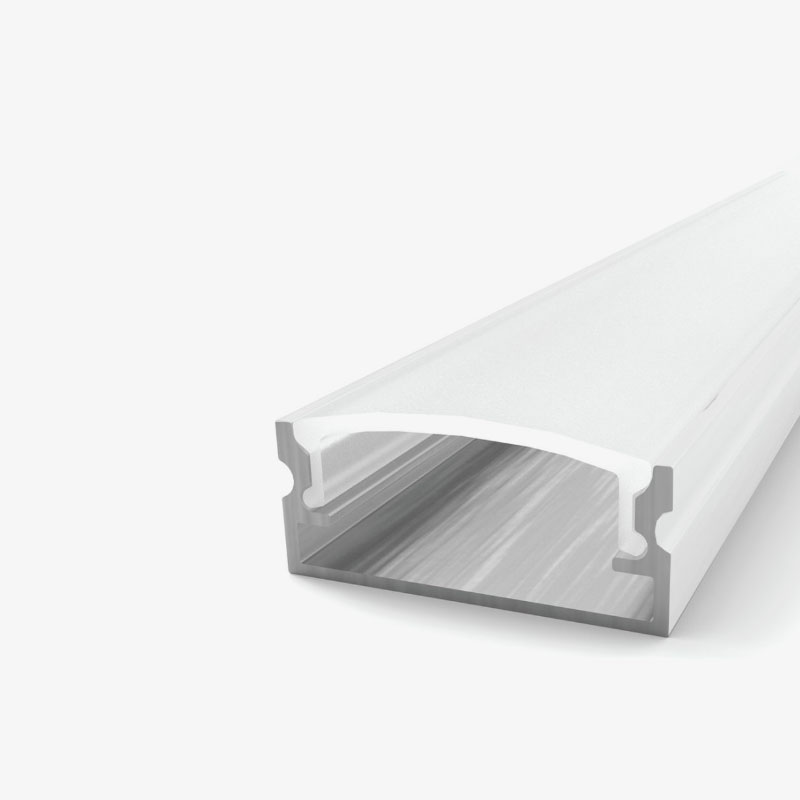 Bijeli nadgradni aluminijski profil opalno bijeli difuzor 17.4 x 7.0 mm