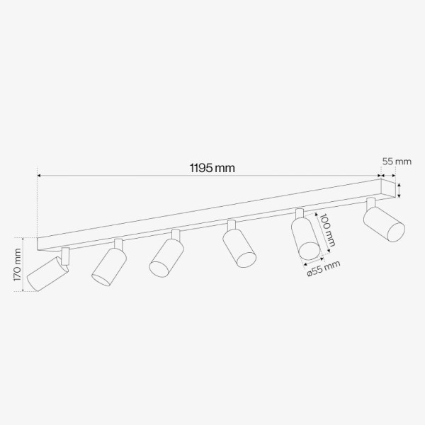 Bijeli nadgradni LED Spotlight Fargo 6xGU10 Bijeli nadgradni LED Spotlight Fargo 6xGU10