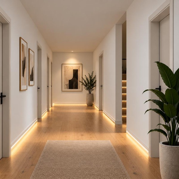 Bijeli nadgradni zidni aluminijski profil za LED trake opalno bijeli difuzor 2 metra 50 x 18 mm Bijeli nadgradni zidni aluminijski profil za LED trake opalno bijeli difuzor 2 metra 50 x 18 mm