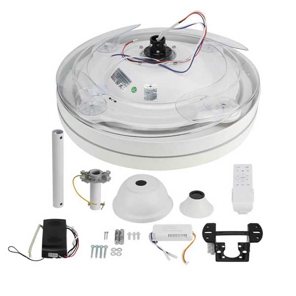 Bijeli stropni ventilator 36W 3000-4000-6000K s daljinskim upravljačem LED unutarnja rasvjeta PD19103 - iDEAL LED | Led žarulje - LED rasvjeta iDEAL LED | Led žarulje - LED rasvjeta Bijeli stropni ventilator 36W 3000-4000-6000K s daljinskim upravljačem