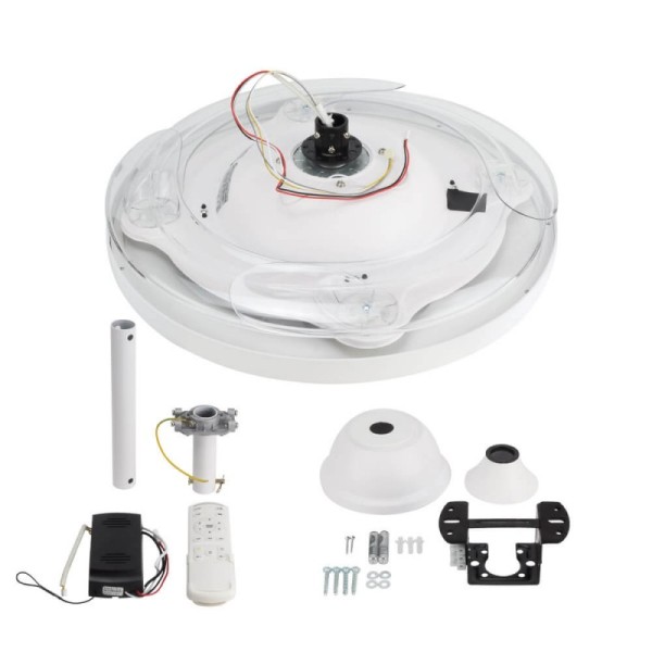 Bijeli stropni ventilator Slim 36W 3000-4000-6000K s daljinskim upravljačem LED unutarnja rasvjeta PD19105 - iDEAL LED | Led žarulje - LED rasvjeta iDEAL LED | Led žarulje - LED rasvjeta Bijeli stropni ventilator Slim 36W 3000-4000-6000K s daljinskim upravljačem