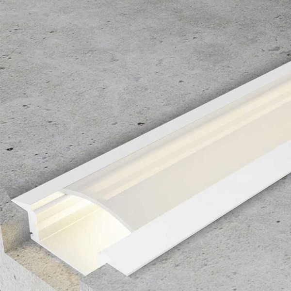 Bijeli ugradbeni aluminijski profil  2 metra 24.80 mm x 17,1mm x 7.00 mm