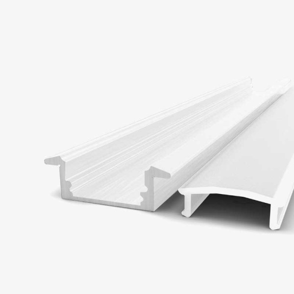 Bijeli ugradbeni aluminijski profil  2 metra 24.80 mm x 17,1mm x 7.00 mm