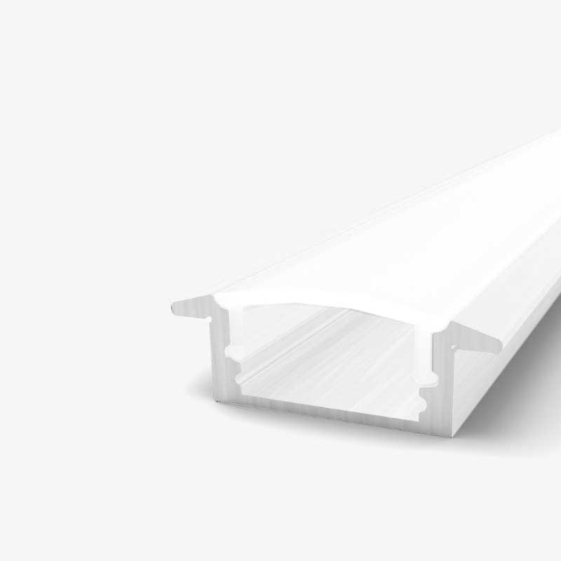 Bijeli ugradbeni aluminijski profil za LED traku opalno bijeli difuzor 24.70 x 7.00 x 12.60 mm