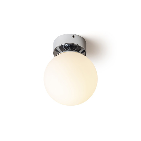 Bolly 17 ovalna stropna svjetiljka opal staklo/krom 230V E27 15W IP44 LED unutarnja rasvjeta R13693 - iDEAL LED | Led žarulje - LED rasvjeta iDEAL LED | Led žarulje - LED rasvjeta Bolly 17 ovalna stropna svjetiljka opal staklo/krom 230V E27 15W IP44