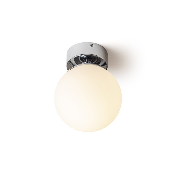 Bolly 17 ovalna stropna svjetiljka opal staklo/krom 230V E27 15W IP44