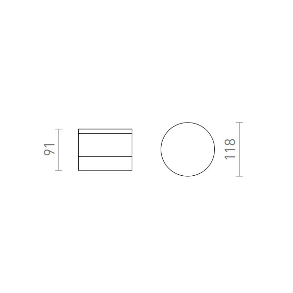 Brenda vanjska nadgradna LED svjetiljka 9W IP65 3000K R14202 - iDEAL LED | Led žarulje - LED rasvjeta iDEAL LED | Led žarulje - LED rasvjeta Vanjsko zidno LED svjetlo Andate 230V LED 21W IP65 3000K