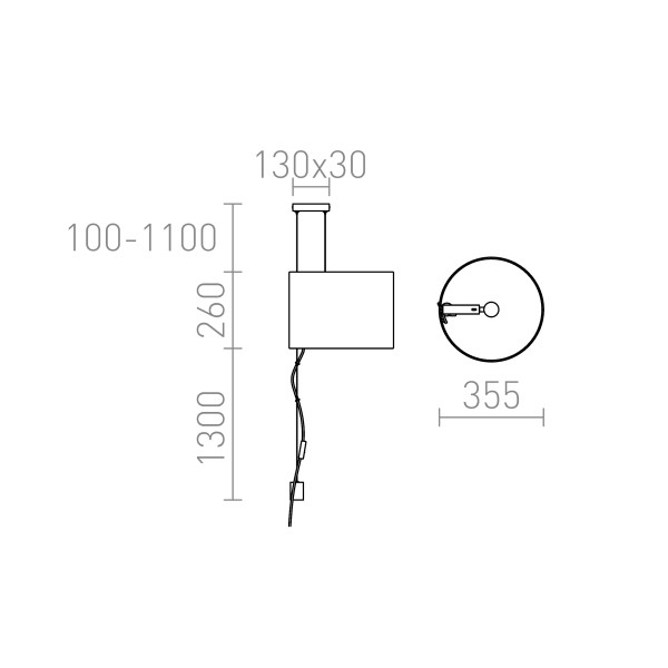 BROADWAY visilica 230V LED E27 18W 2700K