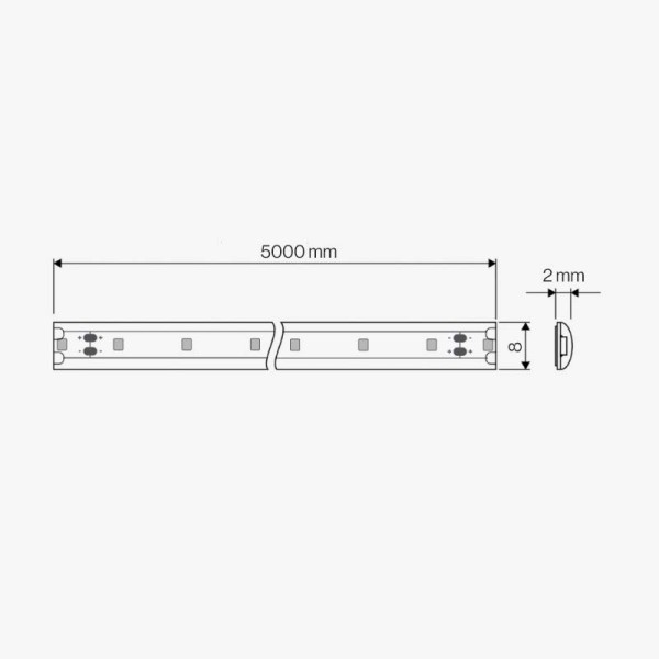 COB LED traka 12V 12 W/m 480 SMD/m IP20 COB LED traka 12V 12 W/m 480 SMD/m IP20