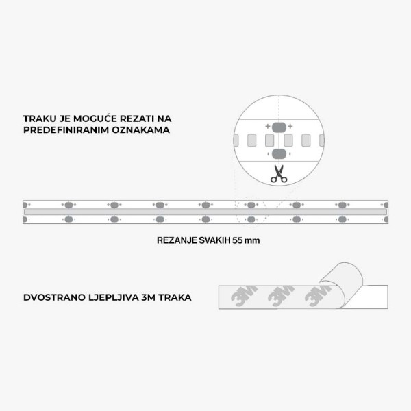 COB LED traka 48V 6W/m 504 SMD/m