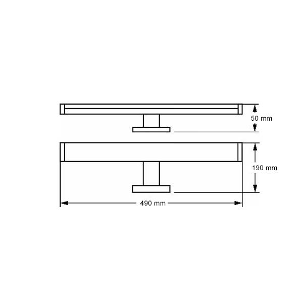 Crna Kupaonska LED svjetiljka Blake 12W 780 lm 4500K IP40