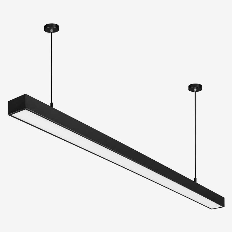 Crna linearna ovjesna svjetiljka 30W 2400 lm 1200 mm 4000K Cynideco