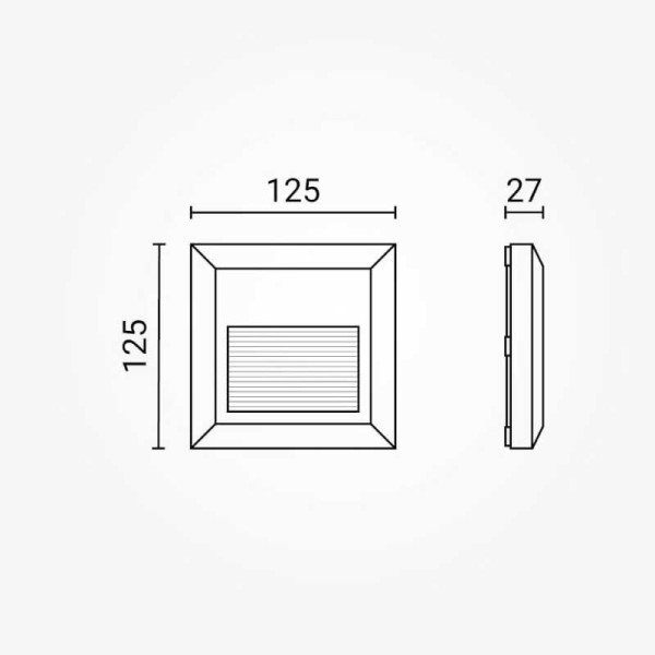 Crna nadgradna fasadna LED svjetiljka 2W 120 lm IP65 Crna nadgradna fasadna LED svjetiljka 2W 120 lm IP65