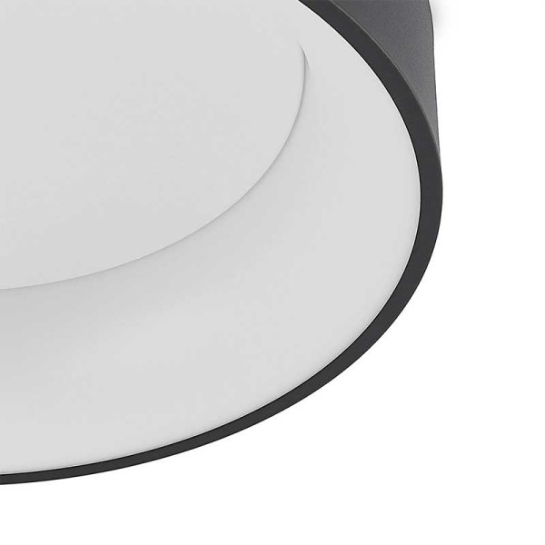 Crna nadgradna stropna LED svjetiljka DRAX 32 W CCT podesiva boja svjetlosti