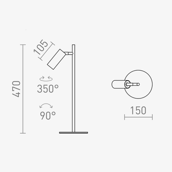 Crna stolna LED svjetiljka Tapio 4.5W 3000K Crna stolna LED svjetiljka Tapio 4.5W 3000K