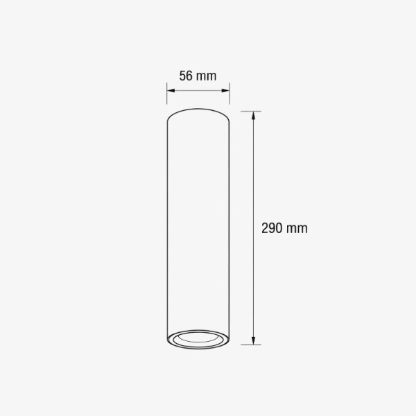 Crna stropna nadgradna usmjerena GU10 svjetiljka Karadon 290 mm Crna stropna nadgradna usmjerena GU10 svjetiljka Karadon 290 mm