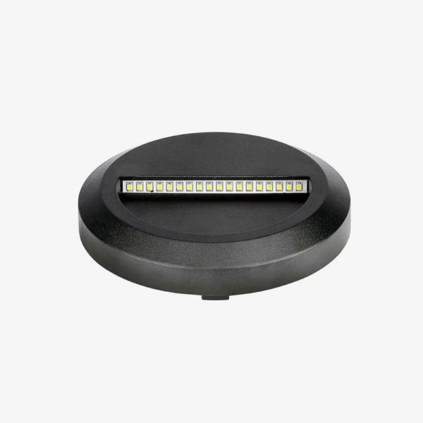 Crna zidna okrugla nadgradna svjetiljka 2W 80 lm IP65 WL7503 - iDEAL LED | Led žarulje - LED rasvjeta iDEAL LED | Led žarulje - LED rasvjeta Crna zidna okrugla nadgradna svjetiljka 2W 80 lm IP65