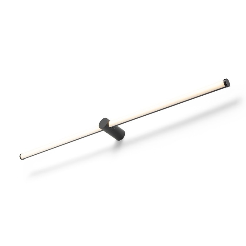 Crna zidna usmjerena svjetiljka Claris 2x12W 1010 lm 3000K 220V  IP20