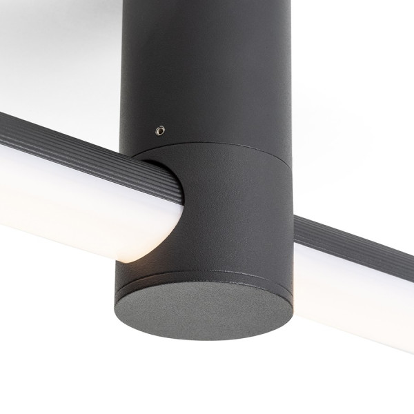 Crna zidna usmjerena svjetiljka Claris 2x12W 1010 lm 3000K 220V  IP20